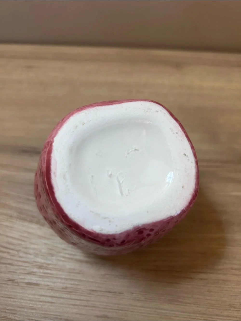 Vintage Pink and Green Strawberry Ceramic Dish scrubber